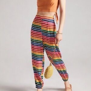 FARM RIO Rainbow Striped Joggers